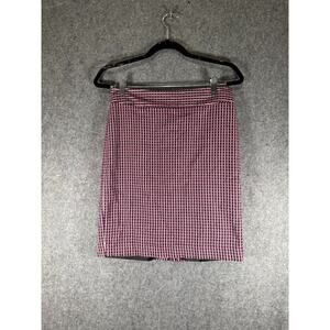 Ann Taylor Skirt Women 4 Pink Striped Mini Career Pencil Business Office Preppy‎